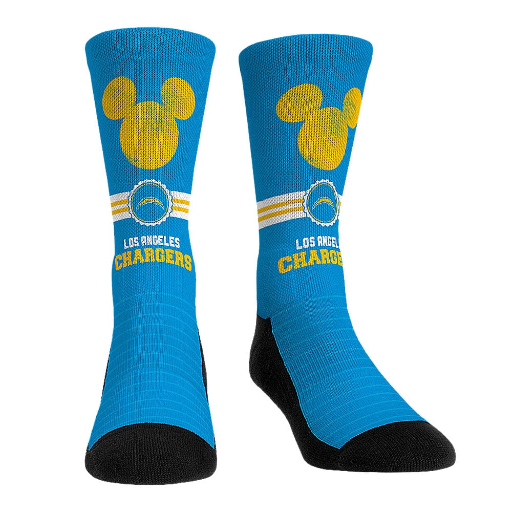 Unisex Rock Em Los Angeles Chargers Disney Three-Pack Crew Socks Set