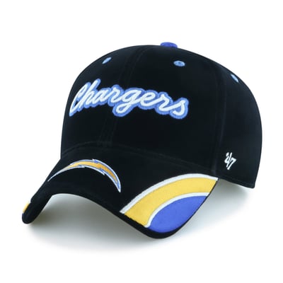 Los Angeles Chargers '47 Women's Velvet Denim Script MVP Adjustable Hat - Black