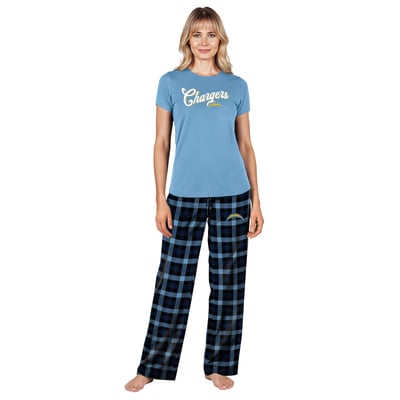  Los Angeles Chargers Concepts Sport Women's Highland Sleep Set - Powder Blue