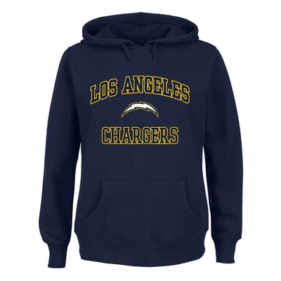 Los Angeles Chargers Fanatics Women's Plus Size Heart & Soul Hoodie - Navy