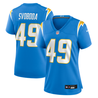Evan Svoboda Los Angeles Chargers Nike Women's Team Game Jersey - Powder Blue