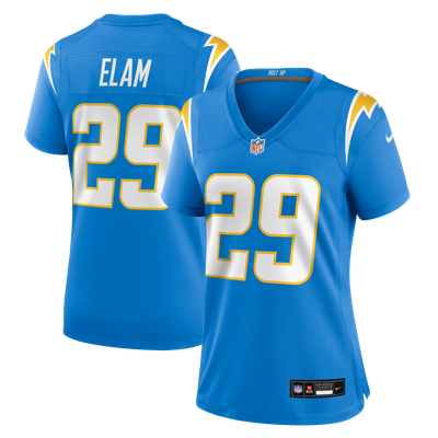 Kaiir Elam Los Angeles Chargers Nike Women's Team Game Jersey - Powder Blue