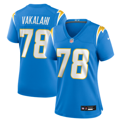 Laekin Vakalahi Los Angeles Chargers Nike Women's Team Game Jersey - Powder Blue