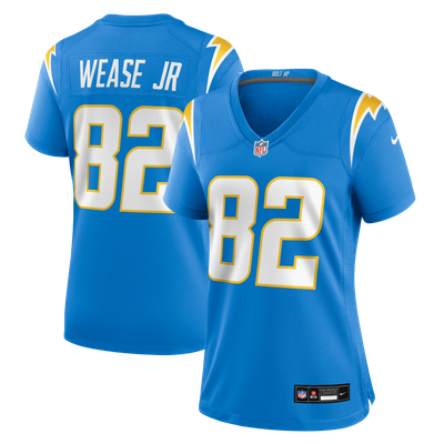 Theo Wease Jr. Los Angeles Chargers Nike Women's Team Game Jersey - Powder Blue