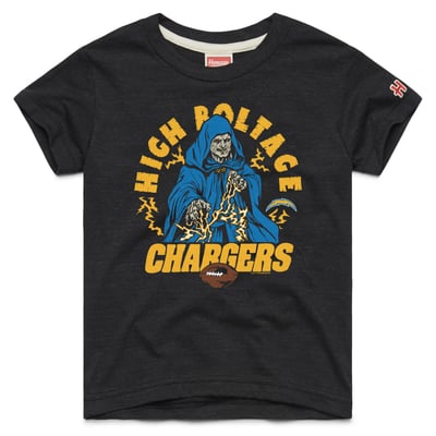 Los Angeles Chargers Homage Youth Star Wars x NFL Tri-Blend T-Shirt - Black