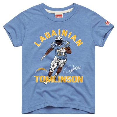 LaDainian Tomlinson Los Angeles Chargers Homage Youth Retired Greats T-Shirt - Light Blue