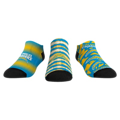  Los Angeles Chargers Rock Em Youth Make Some Noise Three-Pack Low-Cut Socks Set - Light Blue