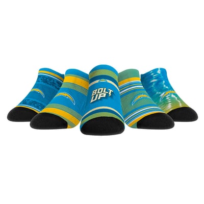  Los Angeles Chargers Rock Em Youth Super Fan Five-Pack Low-Cut Socks Set - 