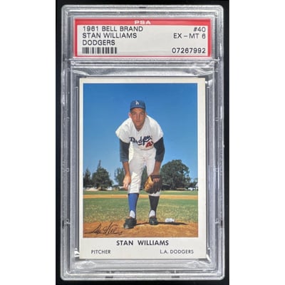 1961 Bell Brand #40 Stan Williams PSA 6