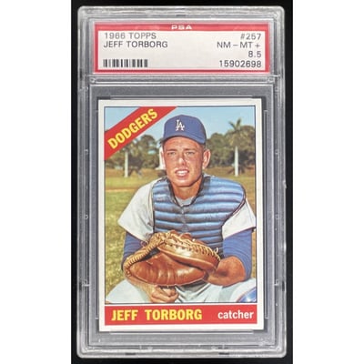 1966 Topps #257 Jeff Torborg PSA 8.5