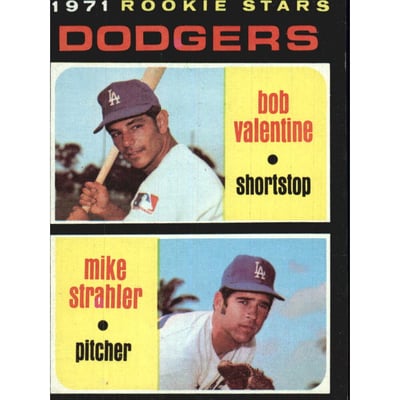 1971 Topps #188 Rookie Stars/Bob Valentine RC/Mike Strahler RC