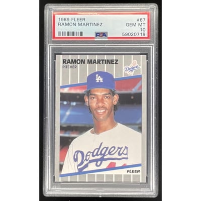1989 Fleer #67 Ramon Martinez RC PSA 10