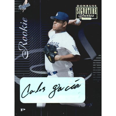 2001 Donruss Signature Series Proofs #163 Carlos Garcia AU
