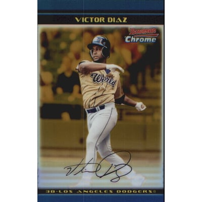2002 Bowman Chrome Draft Gold Refractors #157 Victor Diaz