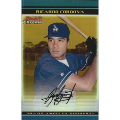 2002 Bowman Chrome Gold Refractors #208 Ricardo Cordova