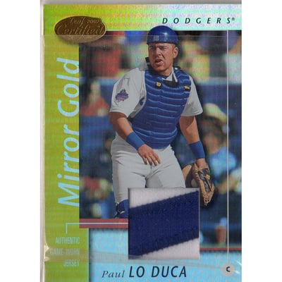 2002 Leaf Certified Mirror Gold #39 Paul LoDuca Jsy