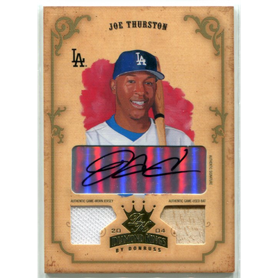 2004 Diamond Kings DK Combos Gold #57 Joe Thurston Bat-Jsy/5