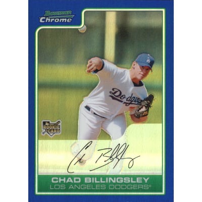 2006 Bowman Chrome Draft Blue Refractors #20 Chad Billingsley