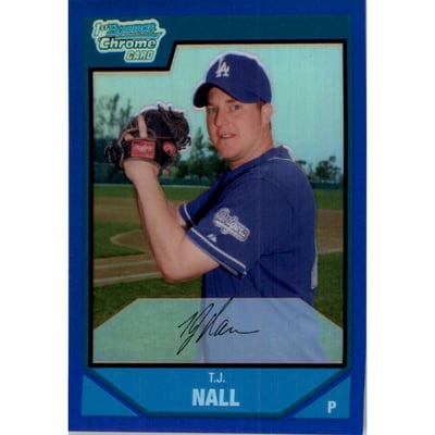 2007 Bowman Chrome Prospects Blue Refractors #BC91 T.J. Nall