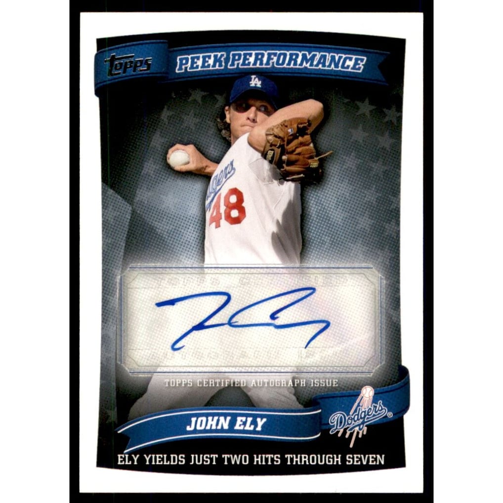 2010 Topps Update Peek Performance Autographs #JE John Ely B