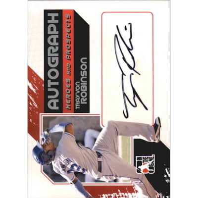 2011 ITG Heroes and Prospects Full Body Autographs Silver #TRO Trayvon Robinson S2