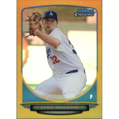 2013 Bowman Chrome Mini Gold Refractors #282 Chris Anderson