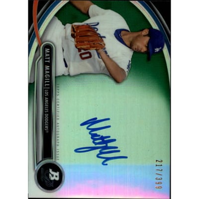 2013 Bowman Platinum Prospect Autographs Green Refractors #MM Matt Magill