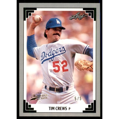 2013 Leaf Memories 91 Buyback Gold #141 Tim Crews