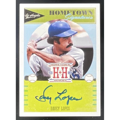 2013 Panini Hometown Heroes Hometown Signatures #HSDL Davey Lopes Auto