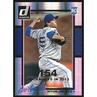 2014 Donruss Stat Line Season #133 Hyun-Jin Ryu/154