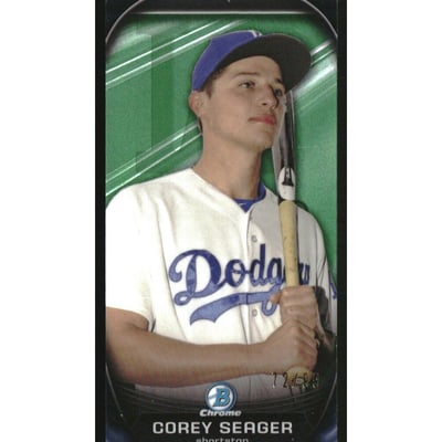 2015 Bowman Chrome Prospect Profiles Minis Green Refractors #PP3 Corey Seager