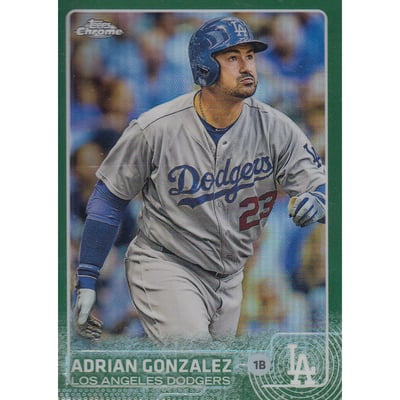 2015 Topps Chrome Green Refractors #138 Adrian Gonzalez