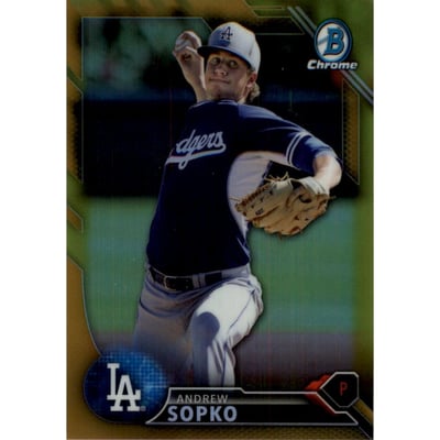 2016 Bowman Chrome Draft Gold Refractors #BDC194 Andrew Sopko