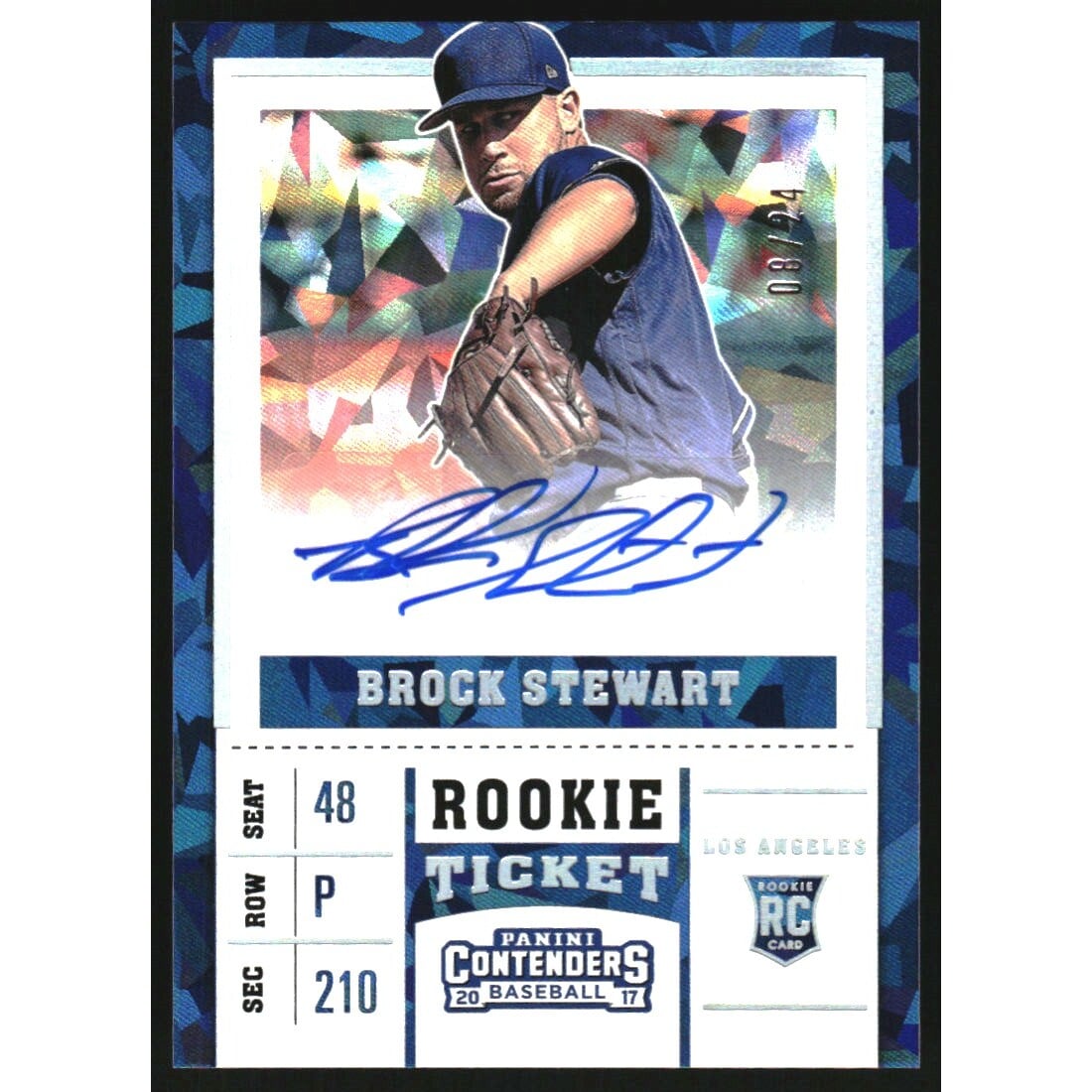 2017 Panini Contenders Rookie Cracked Ice Ticket #38 Brock Stewart