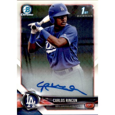 2018 Bowman Chrome Prospect Autographs #CPACRI Carlos Rincon