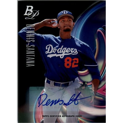 2018 Bowman Platinum Top Prospect Autographs #TOP27 Dennis Santana