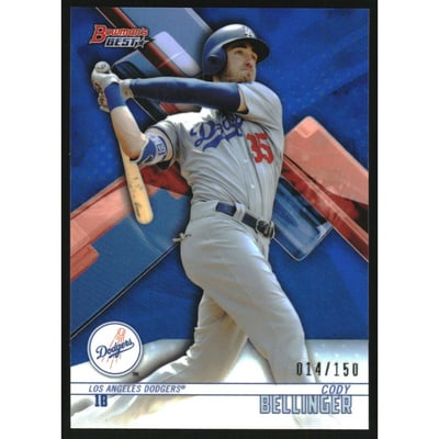 2018 Bowman's Best Blue Refractors #8 Cody Bellinger
