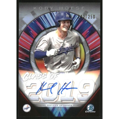 2019 Bowman Chrome Draft Class of '19 Autographs #C19AKH Kody Hoese