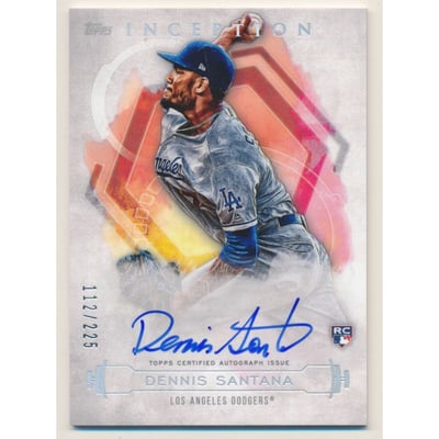 2019 Topps Inception Rookie and Emerging Stars Autographs #RESDS Dennis Santana/225