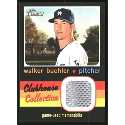 2020 Topps Heritage Clubhouse Collection Relics #CCRWB Walker Buehler HN