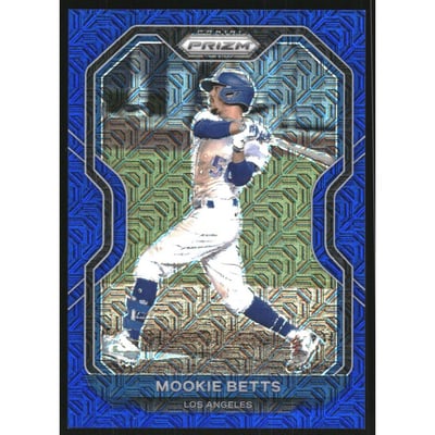 2021 Panini Prizm Prizms Blue Mojo #244 Mookie Betts