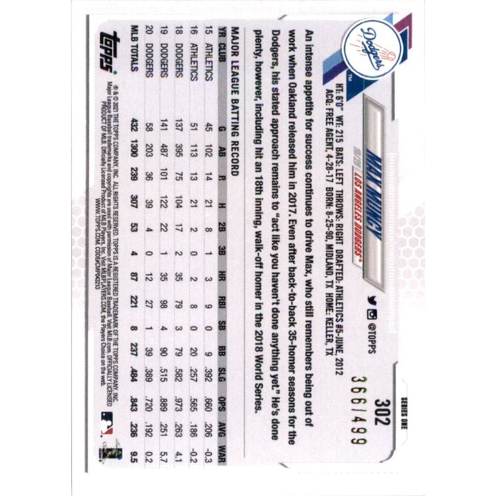 2021 Topps Green Foil #302 Max Muncy