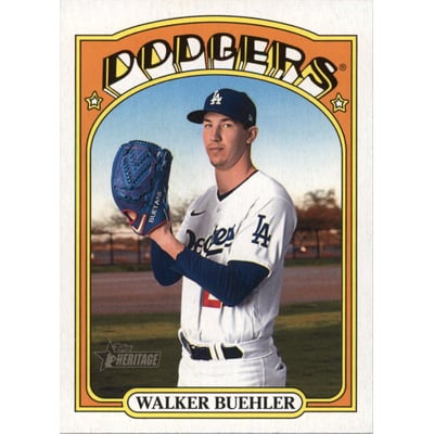 2021 Topps Heritage #712 Walker Buehler SP