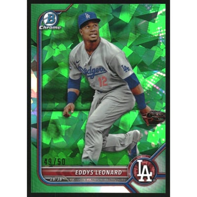 2022 Bowman Chrome Draft Sapphire Green Refractors #BDC150 Eddys Leonard