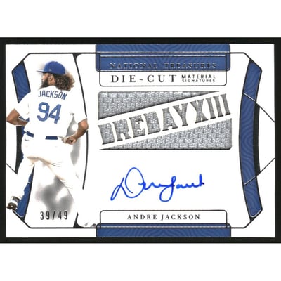 2022 Panini National Treasures Die Cut Material Signatures #4 Andre Jackson/49