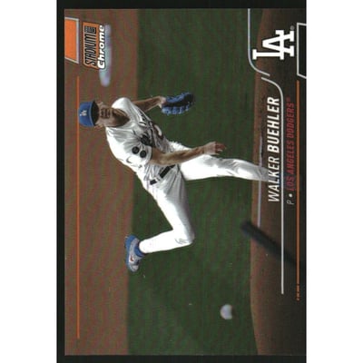 2022 Stadium Club Chrome Insert Orange Refractors #122 Walker Buehler