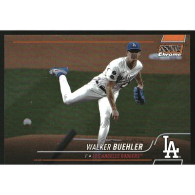 2022 Stadium Club Chrome Insert Orange Refractors #122 Walker Buehler