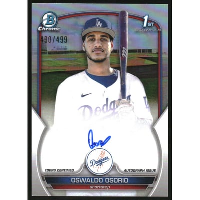 2023 Bowman Chrome Prospect Autographs Refractors #CPAOO Oswaldo Osorio