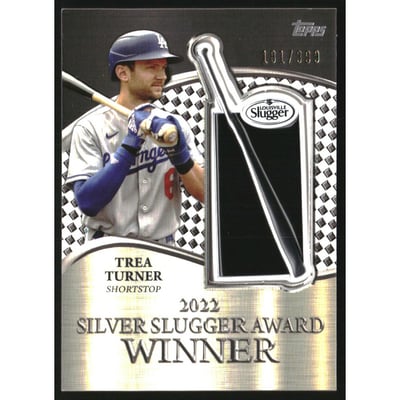 2023 Topps '22 Silver Slugger Award Winners Commemorative Patches #SSPTT Trea Turner