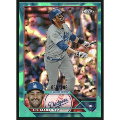 2023 Topps Chrome Aqua Lava Refractors #98 J.D. Martinez